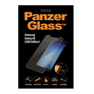 الصورة: بانزر جلاس ، حماية شاشة زجاجية لأجهزة سامسونج A8 2018  - شفاف