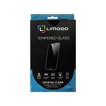 الصورة: ليمودو شاشة حماية زجاجية + غطاء حماية خلفي شفاف لاجهزة سامسونج A30S - شفاف