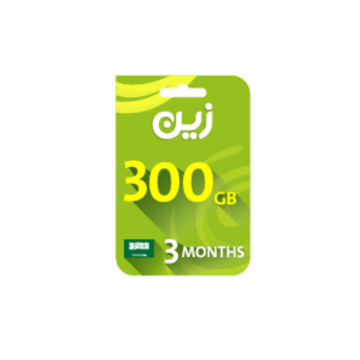 الصورة: بطاقة زين مسبقة الدفع لشحن الانترنت 300جيجا - لمدة3 أشهر