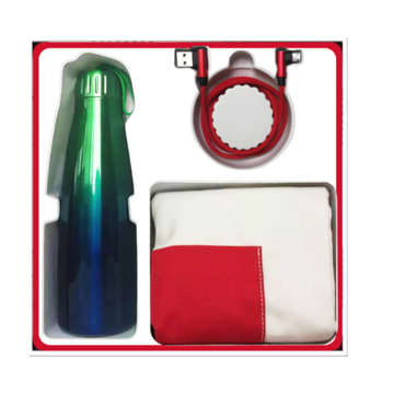 الصورة: HUAWEI Fashion UNIV Gift Box (Stainless Steel Thermos + 2 in 1 Data Cable + Canvas Shopping Bag)