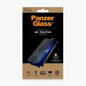 الصورة: بانزر جلاس حماية شاشة زجاجية Standrd Fit لاجهزة ابل  Iphone 13 Pro MAx 6.7" - ميزة الخصوصيه