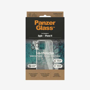 Picture of PanzerGlass iPhone 14 6.1" Bundle ( UWF Screen + Case + Camera Lense) Clear